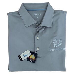 Johnnie-O Polo Shirt Men's T Shirt Light Grey Size M Service Titan MSRP $89